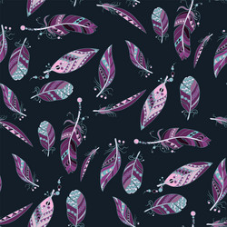 seamless pattern with colored purple and blue vector image