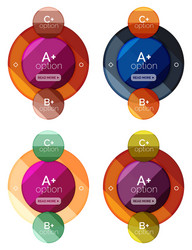 set of round option diagram template for your data vector image