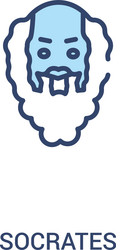 socrates concept 2 colored icon simple line vector image