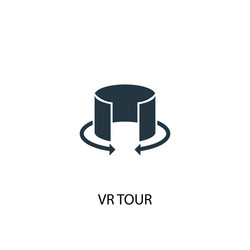 Vr tour icon simple element vector