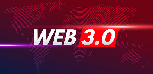 web 3 world technology digital background web3 vector image