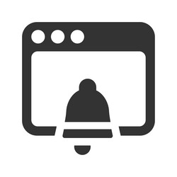 web notification icon vector image