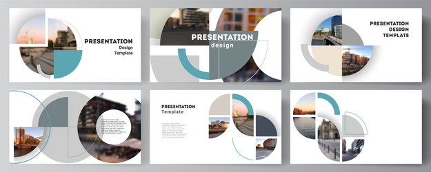 Layout presentation slides design vector