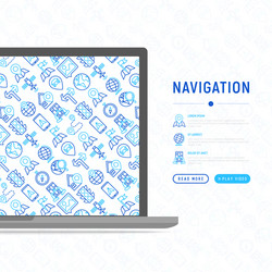navigation and direction concept vector image