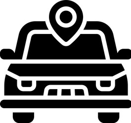pin with car icon location map and navigation vector image