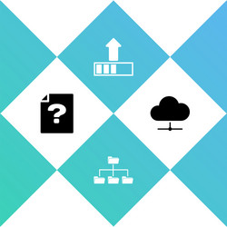 set unknown document folder tree loading vector image