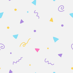 soft colored memphis pattern design vector image