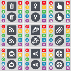 trash can venus symbol hand rss speaker clip vector image