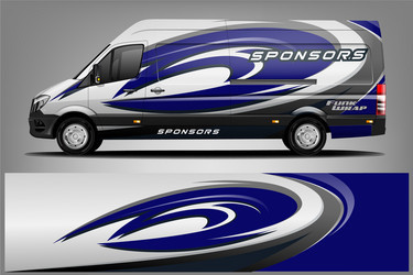 Dynamic Car Wrap - Modern Graphics vector image