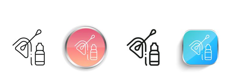 ear cleaning icon thin linear regular and button vector image
