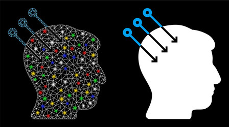 flare mesh network neural interface connectors vector image