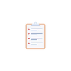 flat schedule element of vector image