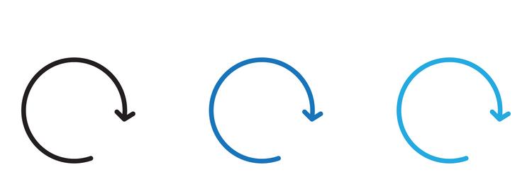 reload button icon thin line vector image
