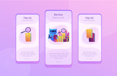 robotic process automation app interface template vector
