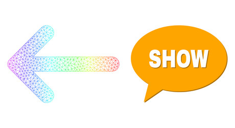 spectrum net gradient arrow left icon and show vector image