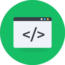 web coding vector image