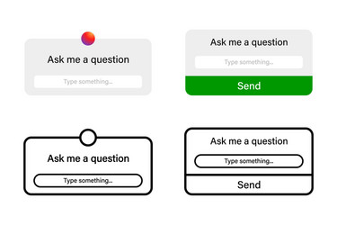 ask me a question web banner isolated collection vector image