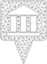 bank building pointer mesh 2d model vector image