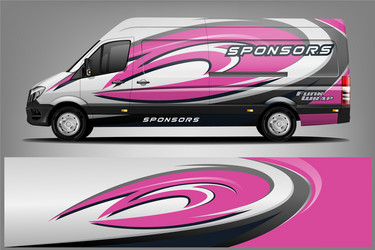Car Wrap Graphics - Modern & Bold Vector Image