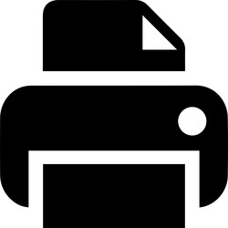 computer printer icon symbol image vector image