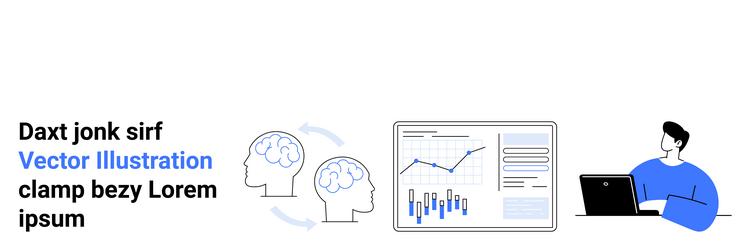 data analysis and brainstorming concept vector image