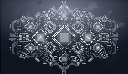 modern background with futuristic user interface vector image