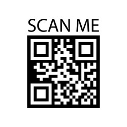 scan me sign qr code icon identification vector image