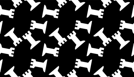 seamless pattern with chess rook endless vector image