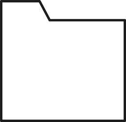 simple folder linear icon vector image