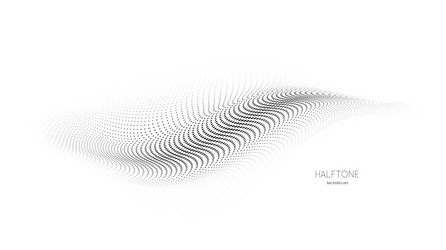 3D Mesh Halftone Background vector image