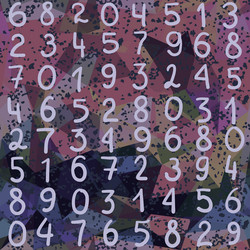 abstract seamless pattern numbers and grunge vector image