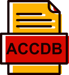 accdb file document icon vector image