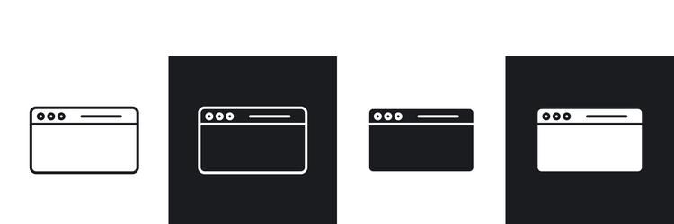 browser window icon set vector image