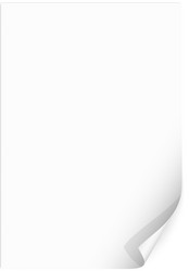 empty paper sheet with curl corner vector image
