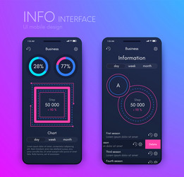 mobile application interface ui design stock vector