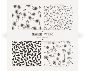 set of abstract seamless patterns vector image