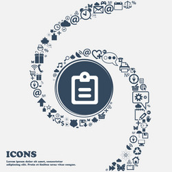 Text file icon sign in the center around many vector