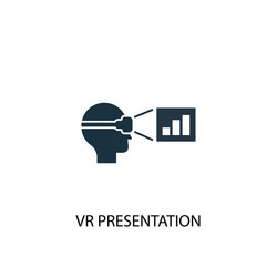 vr presentation icon simple element vector image