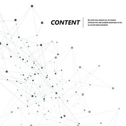 Abstract polygonal with connecting dots and lines vector