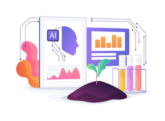 ai-analyzed soil health abstract concept vector image