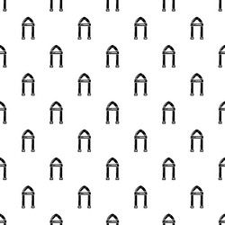 archway decorative icon simple black style vector image