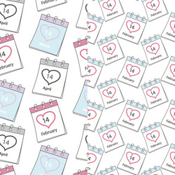 calendar pages seamless patterns with st vector image
