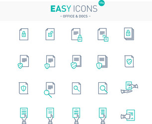 easy icons 17e docs vector image