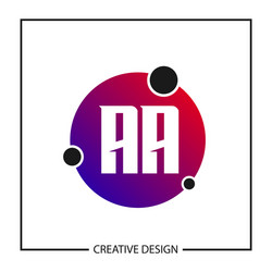 initial letter aa logo template vector