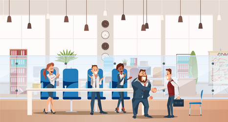 job interview and recruiting vector image