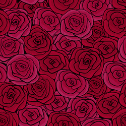 Red Rose Seamless Pattern vector image