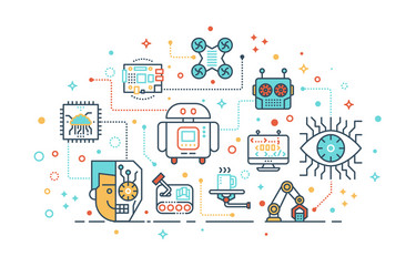 Robotics and Technology Concept vector image