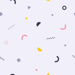 soft colored memphis pattern design vector image