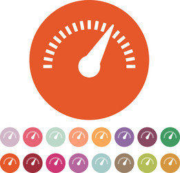 tachometer speedometer and indicator icon vector image
