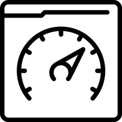 time folder icon outline business document vector image